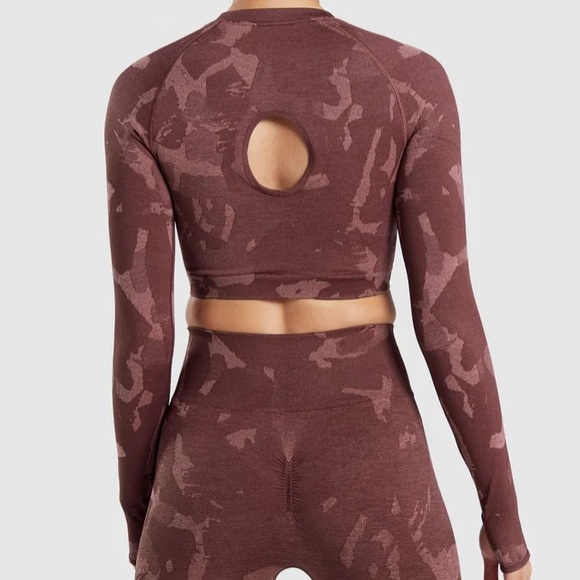 Gymshark | ADAPT CAMO SEAMLESS LONG SLEEVE CROP TOP - Picture 4 of 7